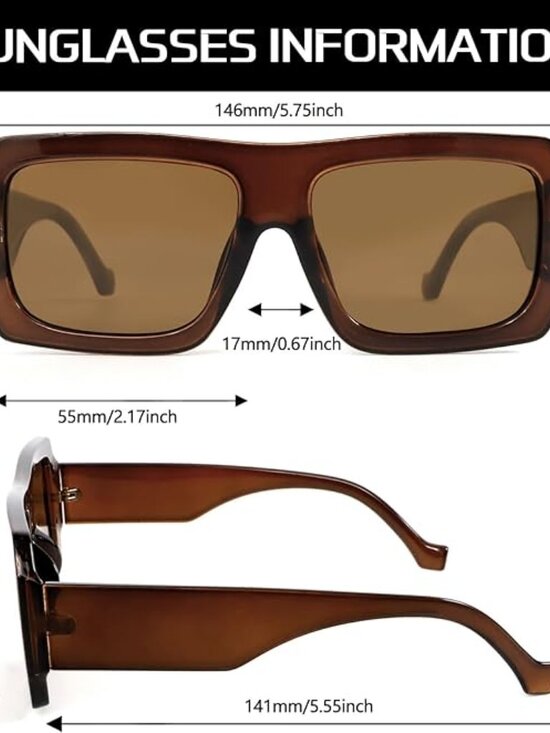 Oversized Thick Frame Sun Glasses main image 5